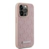 Karl Lagerfeld KLHMP15LPKHPORPP iPhone 15 Pro 6.1 hardcase różowy/pink Leather Monogram Metal Logo MagSafe